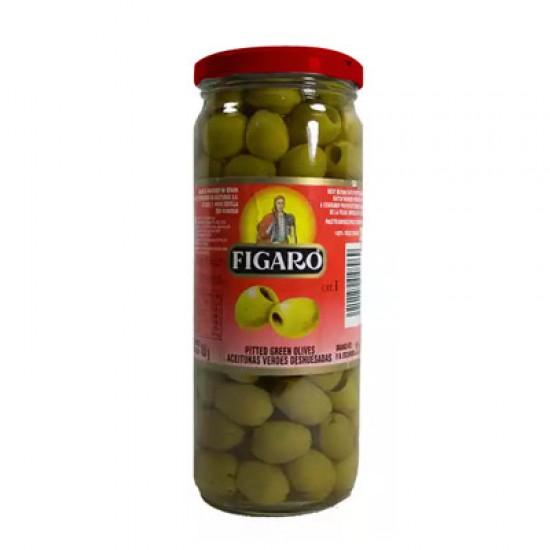 Figaro Pitted Green Olives (With Seed) 340 gm