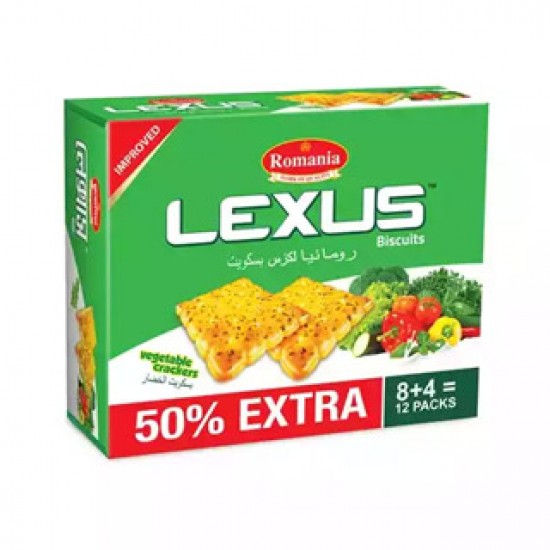 Romania Lexus Vegetable Crackers Biscuits (Buy 2 Get 1 Free) 240 gm