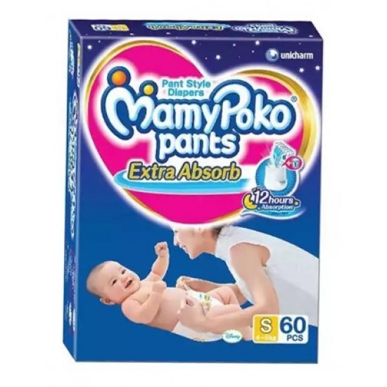 MamyPoko Pants Diaper Pant S (4-8 kg) (India) 60 pcs