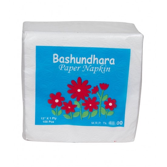 Bashundhara Paper Napkins 13" Unscented (100 pcs)