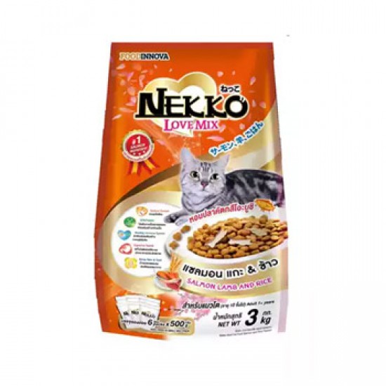 Foodinnova Cat Food Nekko Love Mix- Salmon,Lamb & Rice 3 kg